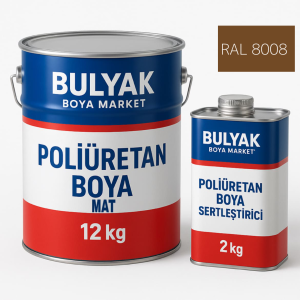 14kg mat akrilik alifatik poliüretan boya ral8008